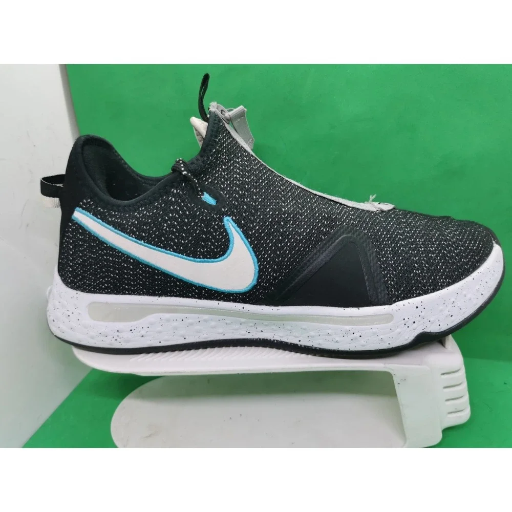 Nike PG 4 Paul George Black Wolf Grey Teal Blue Men Size 11 Basketball Shoes C8